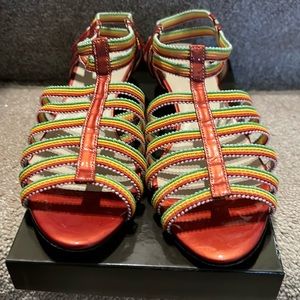 Prevata Gotcha 9M multi-color sandals. Infrequently worn. Original price $285